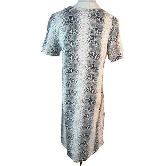 N: Philanthropy XS Snake Print V-Neck Short Sleeve Dress Cotton Soft Casual - Picture 2 of 14